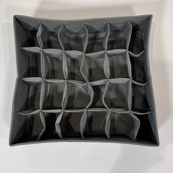 Sorbus Gray Collapsible Sock Organizer (20 socks) - Picture 2 of 6